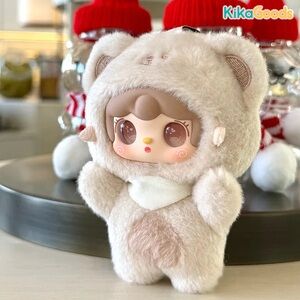 Yooki V4 Take A Bite of Bear Plush Pendant Cream Bear